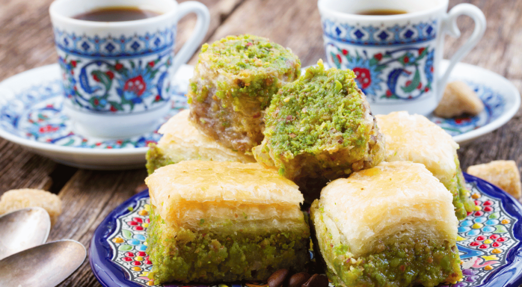 cafetería y dulces árabes tradicionales